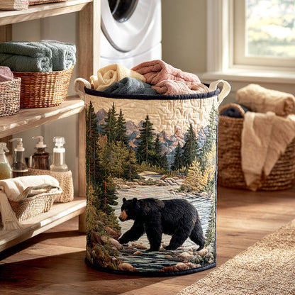 Lakeside Spirit Quilted Laundry Basket NCU0NTV400