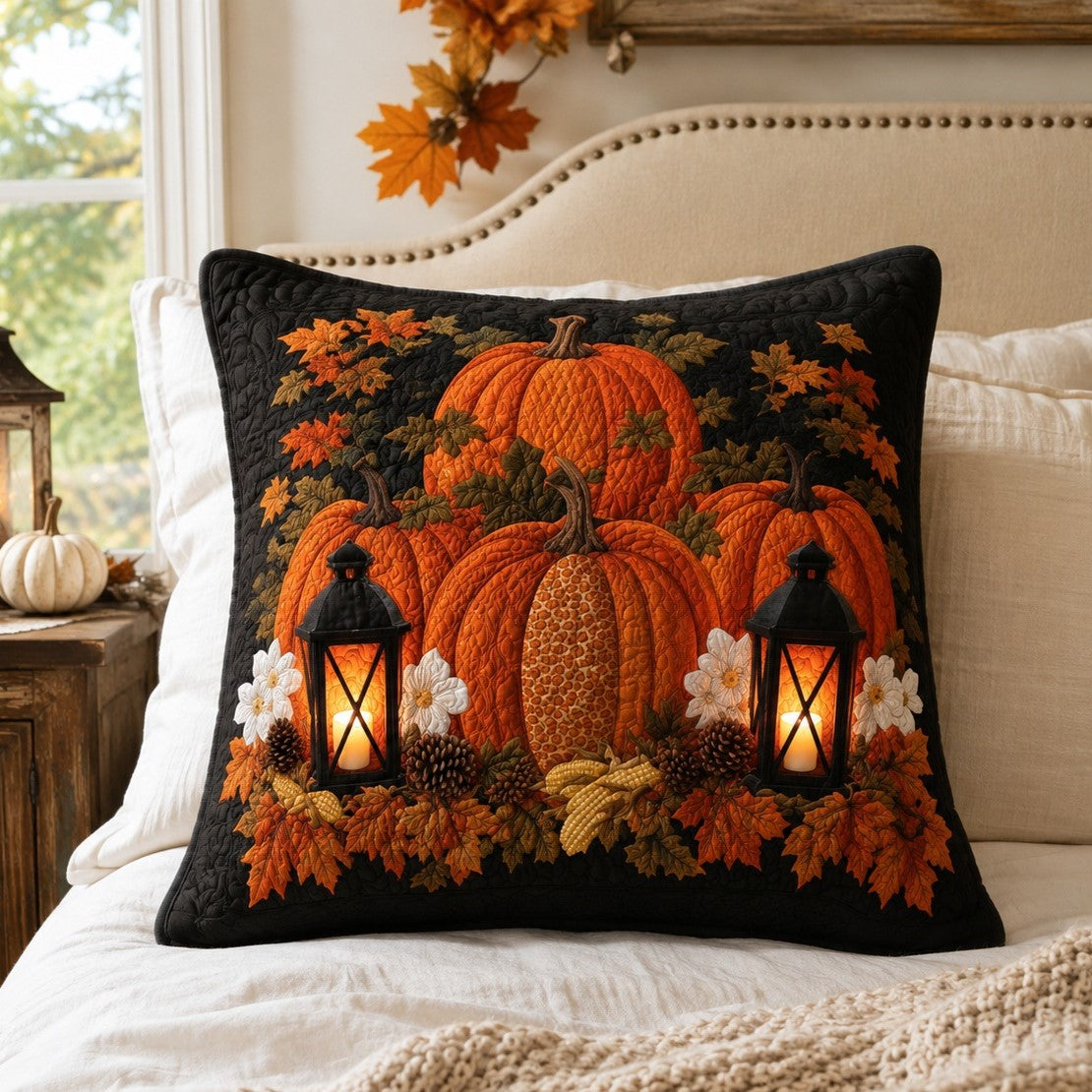 Lantern Light Harvest Quilted Pillow Case NCU0PTT3346