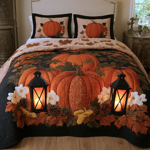 Lantern Light Harvest 3-Piece Quilted Bedding Set NCU0PTT3346