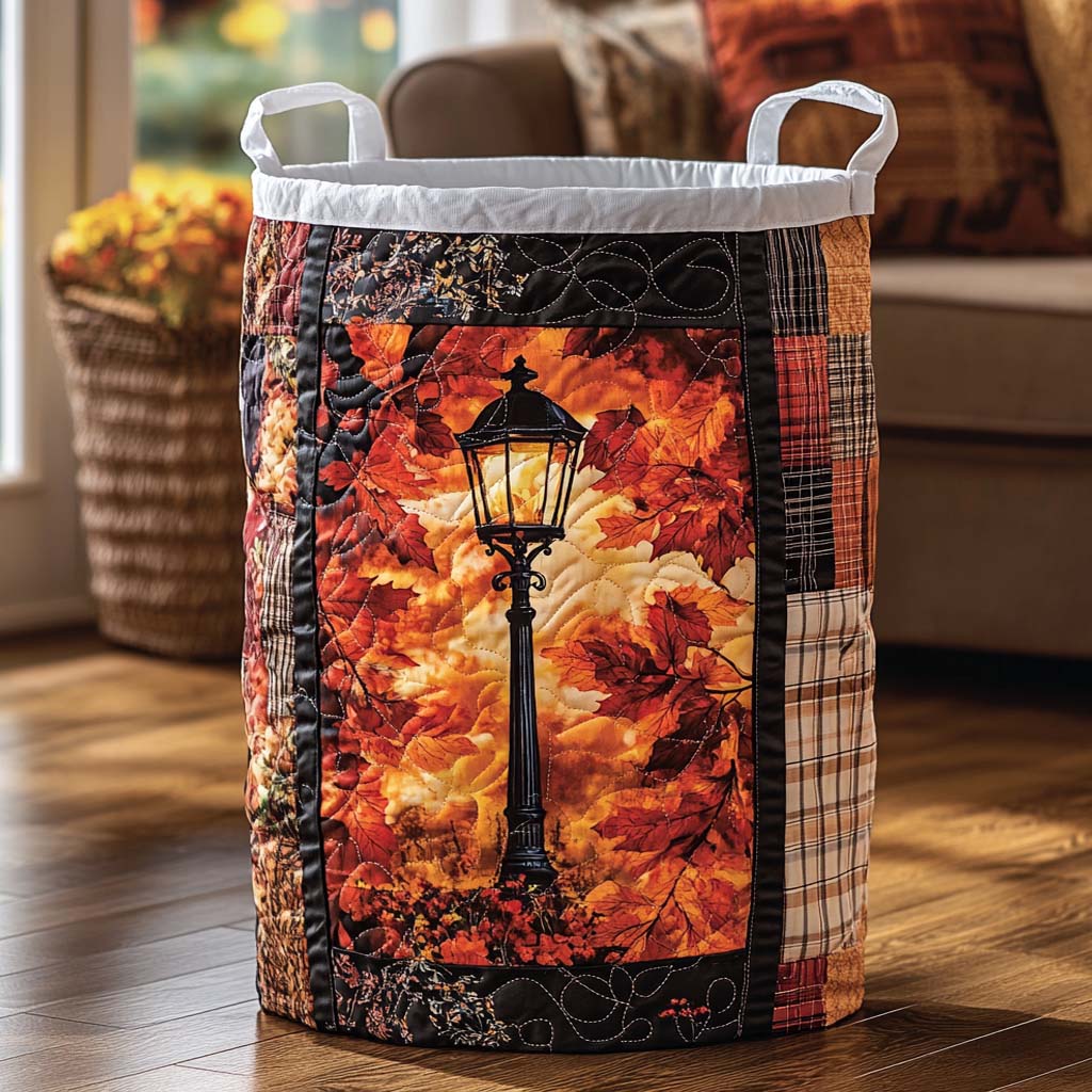 Lantern Path Quilted Laundry Basket NCU0NXD028