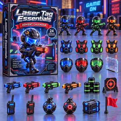 CHRISTMAS KICKOFF 40% OFF - Laser Tag Essentials Advent Calendar 2026 - 24-Day Festive Countdown, Acrylic Charms Blind Box - Gift For Laser Tag Lovers AC0NT353