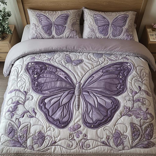 Lavender Dreams 3-Piece Quilted Bedding Set NCU0NNT095