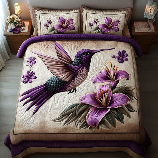 Lavender Breeze 3-Piece Quilted Bedding Set NCU0NNT316