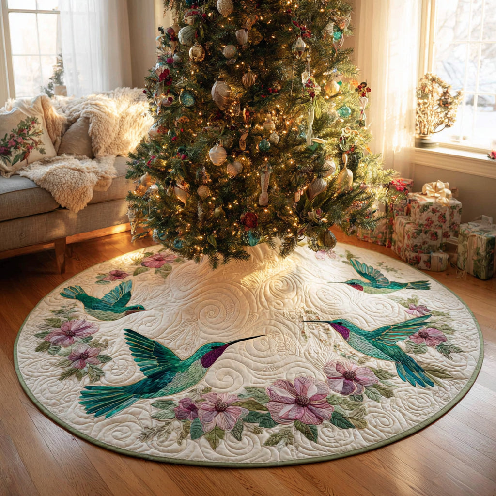 Lavender Breeze Christmas Quilted Tree Skirt NCU0DV1341