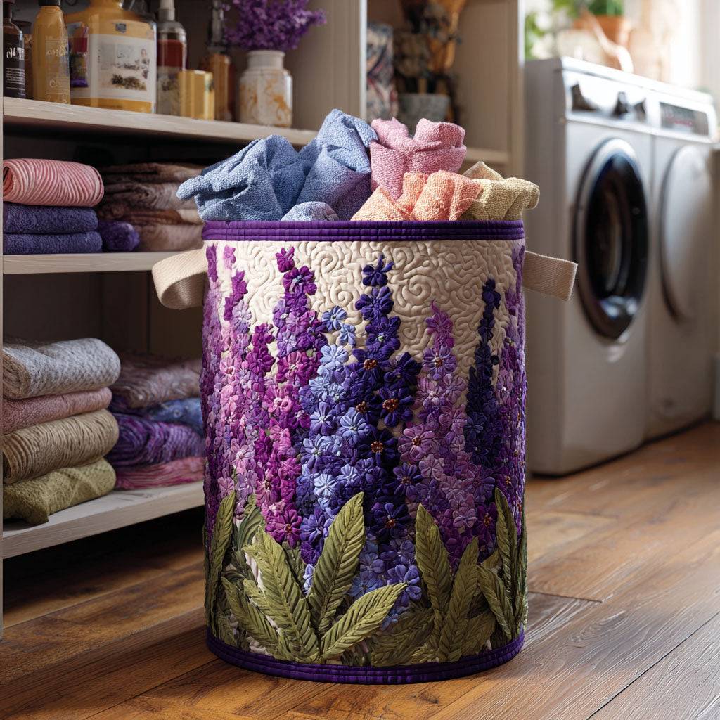 Lavender Dream Quilted Laundry Basket NCU0NTV037