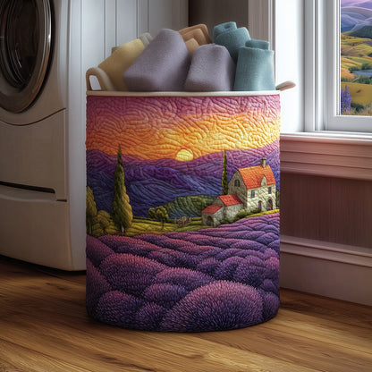 Lavender Dreams Quilted Laundry Basket NCU0TH2958