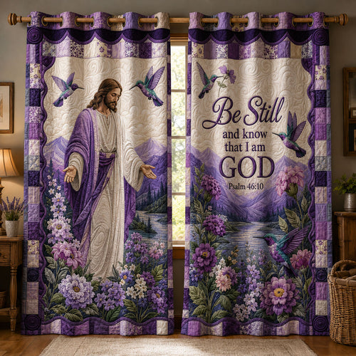 Lavender Faith Quilted Curtains NCU0PTT3365