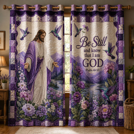 Lavender Faith Quilted Curtains NCU0PTT3365