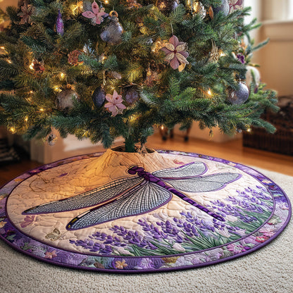 Lavender Flight Christmas Quilted Tree Skirt NCU0PVL760