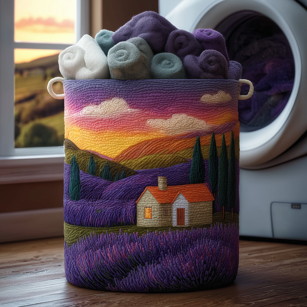 Lavender Glow Quilted Laundry Basket NCU0TH2961