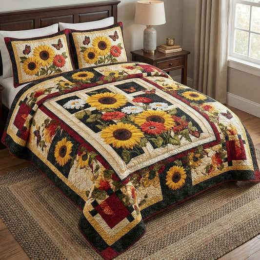Lavender Meadow 3-Piece Quilted Bedding Set NCU0NNT2996