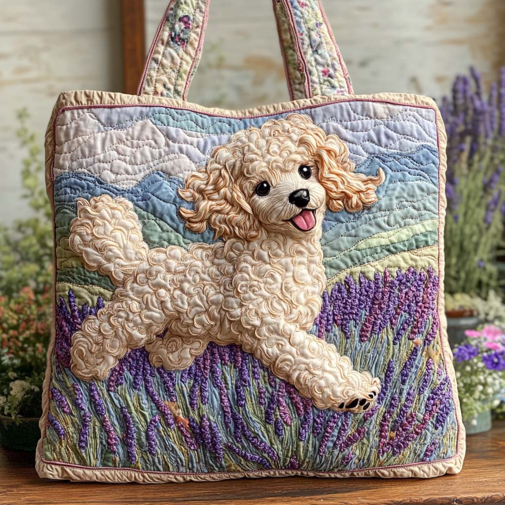 Lavender Run Quilted Tote Bag NCU0NXD684