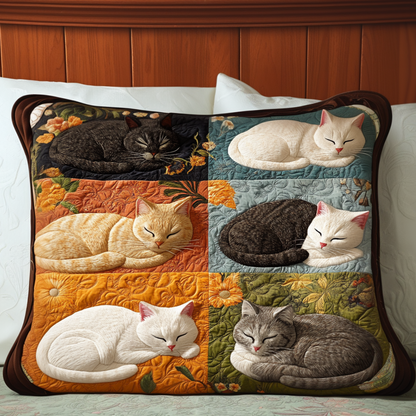 Lazy Cat Nap Quilted Bedding Pillow Case NCU0NNT946