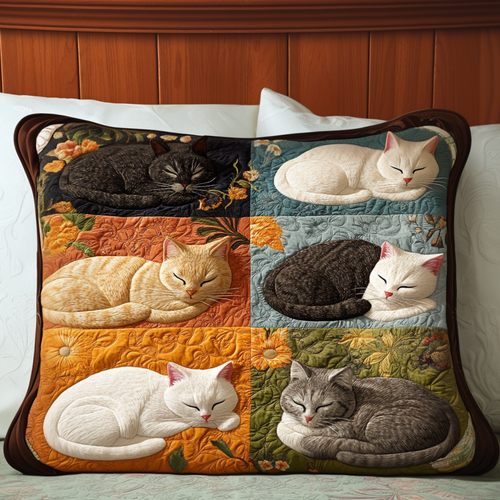 Lazy Cat Nap Quilted Bedding Pillow Case NCU0NNT946