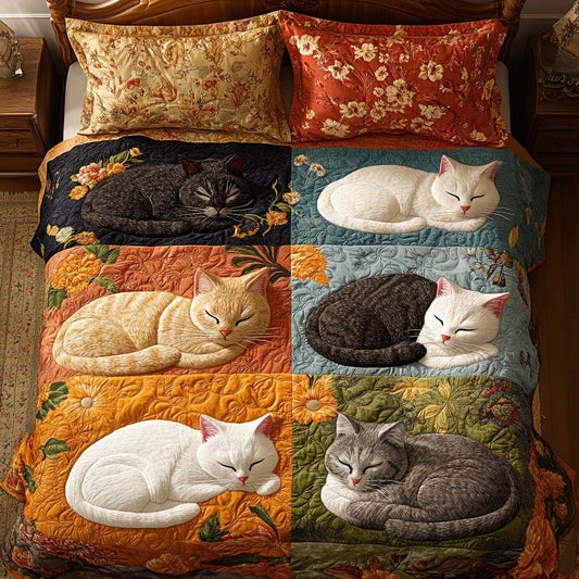 Lazy Cat Nap 3-Piece Quilted Bedding Set NCU0NNT917
