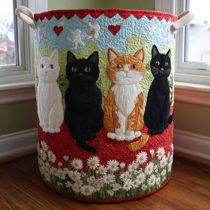 Lazy Cat Quilted Laundry Basket NCU0DDK2145