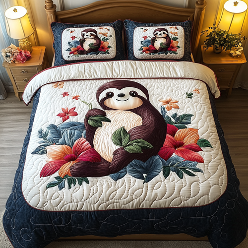 Lazy Day Dreams 3-Piece Quilted Bedding Set NCU0DK2490