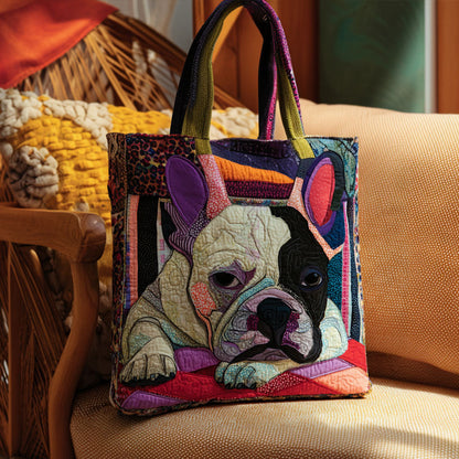 Lazy Day Frenchie Quilted Tote Bag NCU0PTT2041