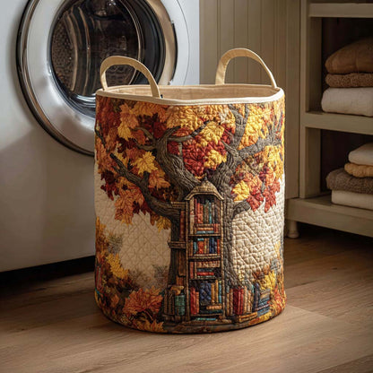 Leaf Scroll Quilted Laundry Basket NCU0NTD126
