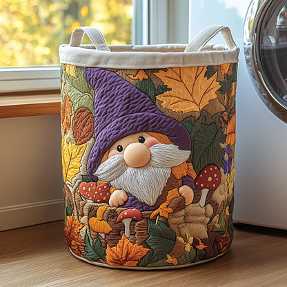 Leafy Gnome Quilted Laundry Basket NCU0DDK887