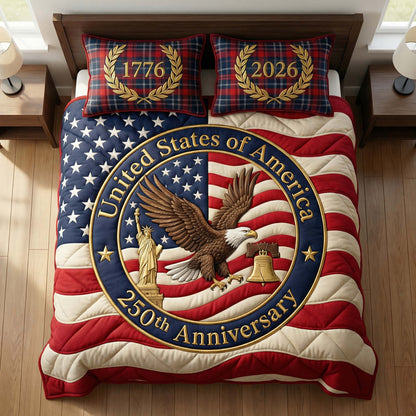Legacy Eagle 3-Piece Quilted Bedding Set NCU0HNH973
