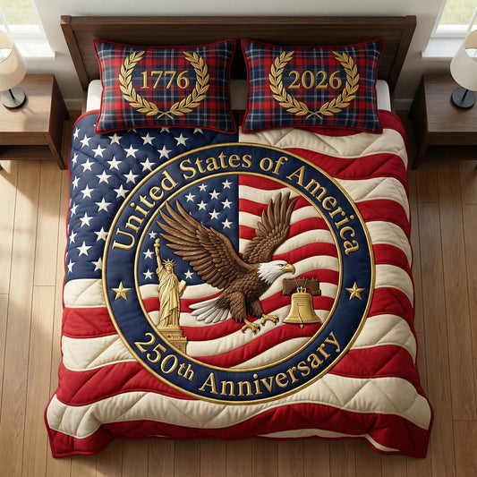 Legacy Eagle 3-Piece Quilted Bedding Set NCU0HNH973