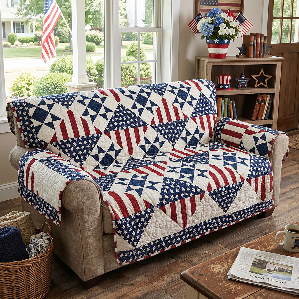 Legacy of Liberty Quilted Sofa Cover NCU0PTT3132