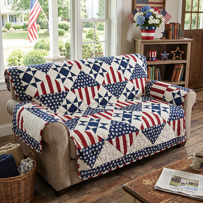 Legacy of Liberty Quilted Sofa Cover NCU0PTT3132