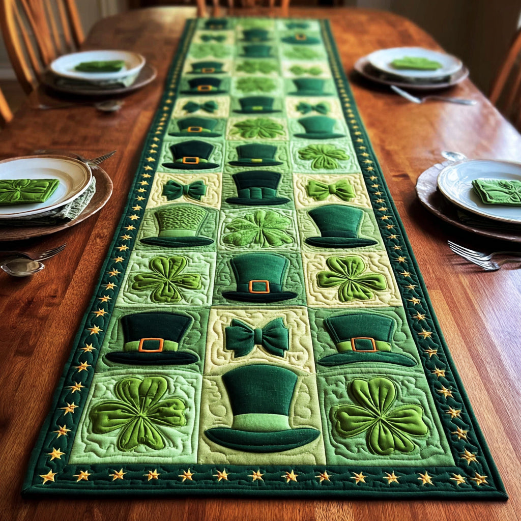 Leprechaun Gala Quilted Table Runner NCU0HNH841