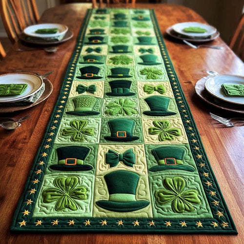 Leprechaun Gala Quilted Table Runner NCU0HNH841