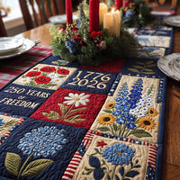 Liberty Bloom Patchwork Quilted Table Runner NCU0PTT3105