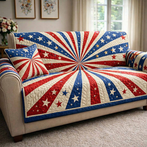 Liberty Burst Quilted Sofa Cover NCU0NXD1633