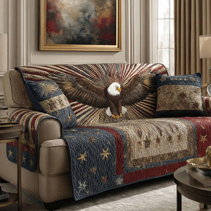 Liberty Crest Quilted Sofa Cover NCU0NXD1573