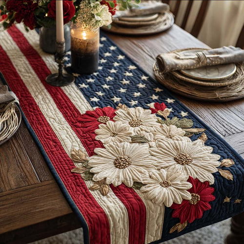 Liberty Daisy Quilted Table Runner NCU0DQQ0512