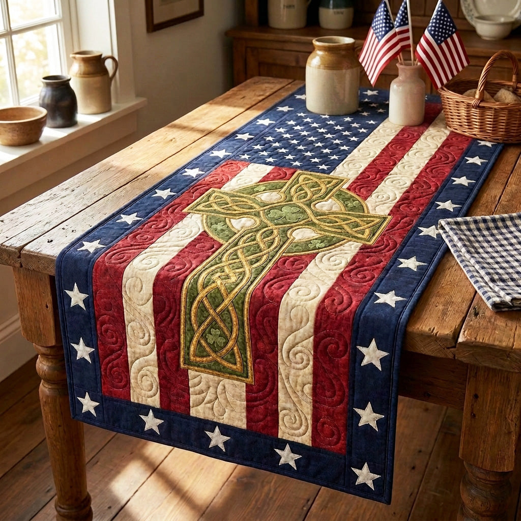 Liberty Faith Quilted Table Runner NCU0NTV1099