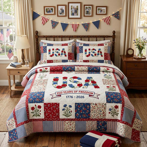 Liberty Floral Bloom 3-Piece Quilted Bedding Set NCU0HNH1069