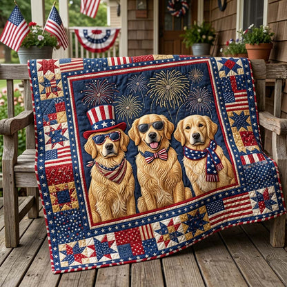 Liberty Golden Retriever Quilted Blanket NCU0HNH1084