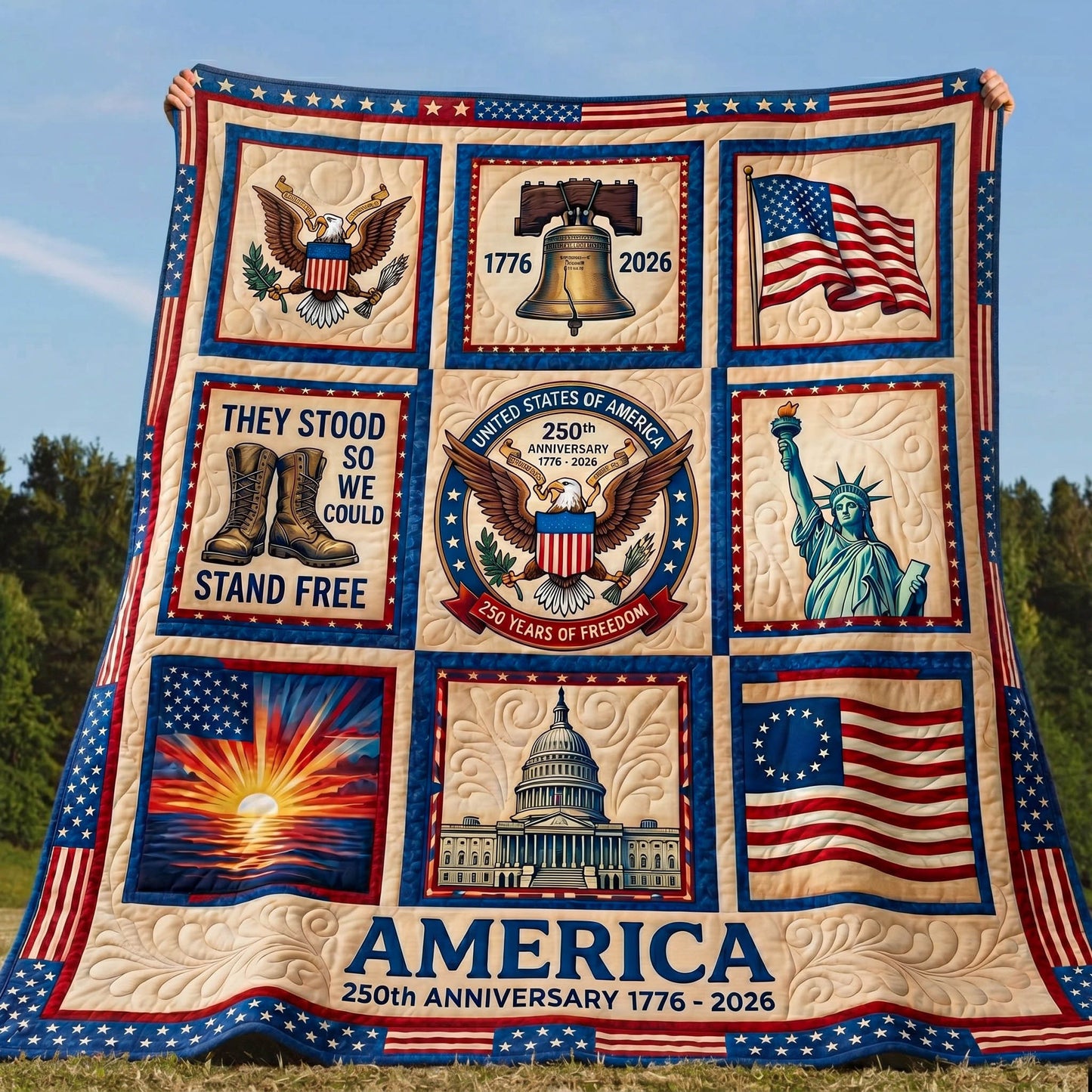 Liberty Honor Quilted Blanket NCU0NTD1874