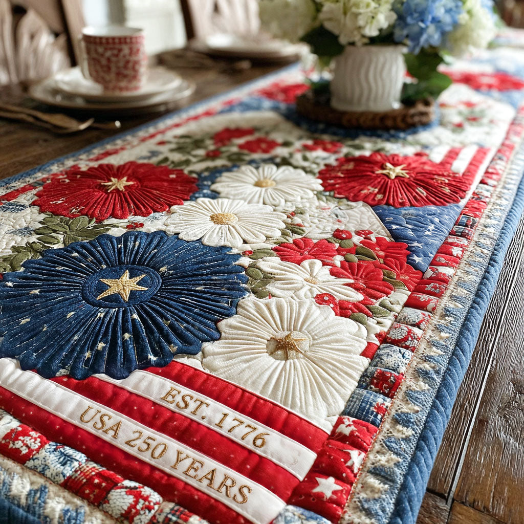 Liberty Light Spark Quilted Table Runner NCU0PTT3150
