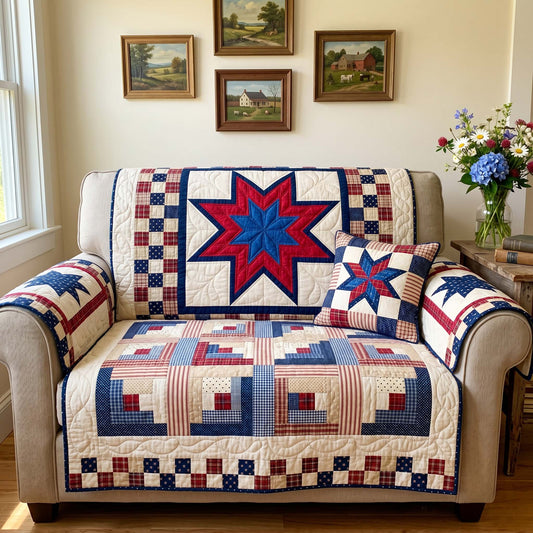 Liberty Lone Star Quilted Sofa Cover NCU0NXD1886