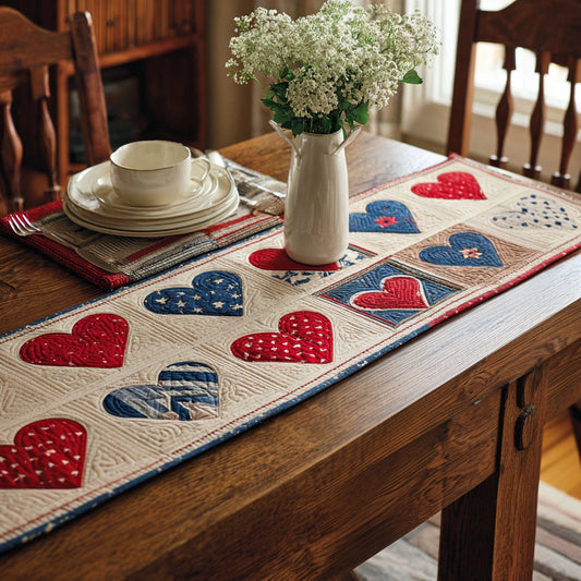 Liberty Love Quilted Table Runner NCU0PTT596