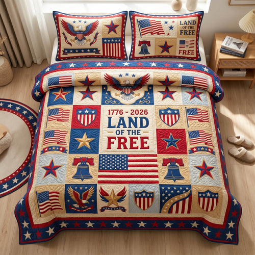 Liberty Patch 3-Piece Quilted Bedding Set NCU0NTD1894
