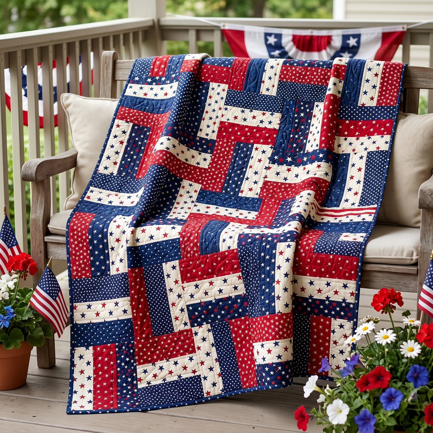 Liberty Patch Quilted Blanket NCU0NTD1967