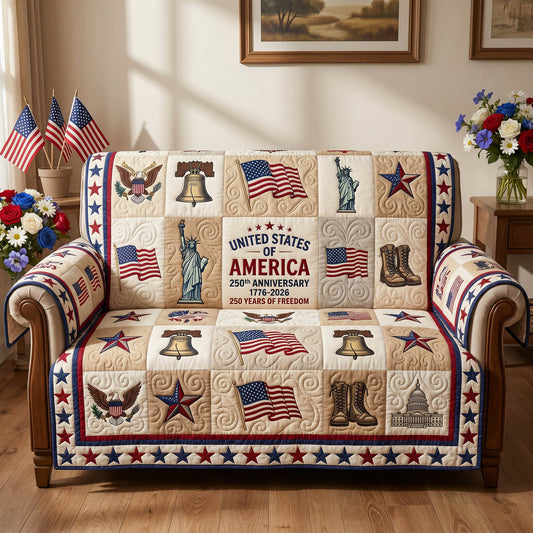 Liberty Patch Quilted Sofa Cover NCU0NTD1909