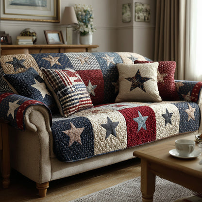 Liberty Patchwork Quilted Sofa Cover NCU0LDH491