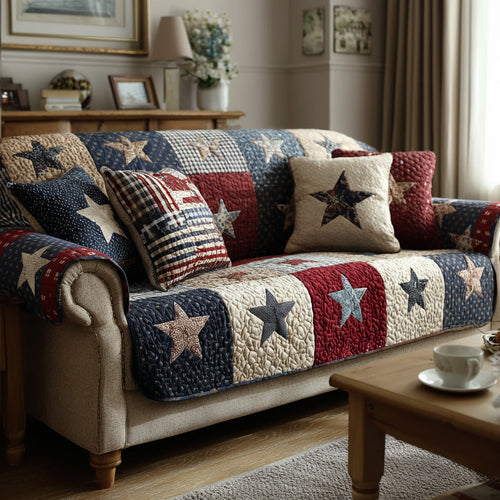 Liberty Patchwork Quilted Sofa Cover NCU0LDH491