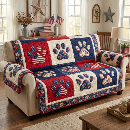 Liberty Paw Quilted Sofa Cover NCU0NTV1093