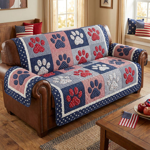 Liberty Pawprint Quilted Sofa Cover NCU0NTV1061