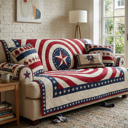 Liberty Spiral Quilted Sofa Cover NCU0NXD1644