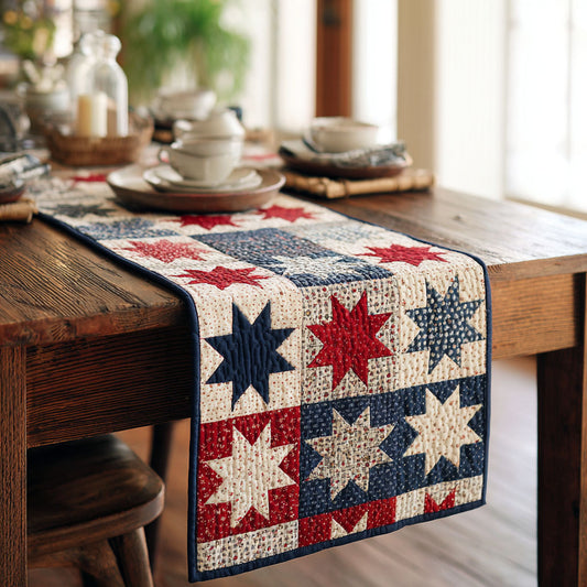 Liberty Stars Quilted Table Runner NCU0DDK2545
